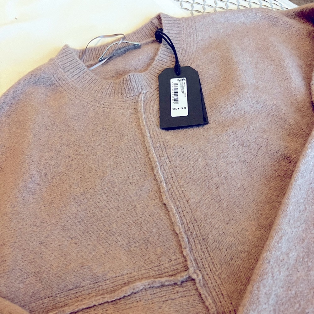 All Saints Lock Crew Neck Asymmetric Sweater